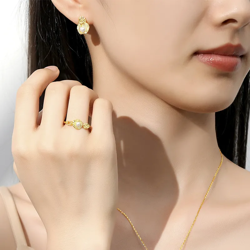 ZHENZHUAOMI Freshwater Pearl Rings Women's-5