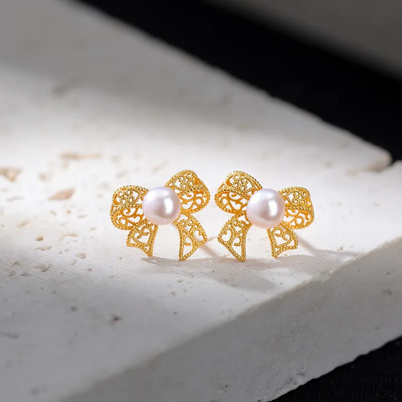ZHENZHUAOMI Pearl Stud Earrings Women's-1