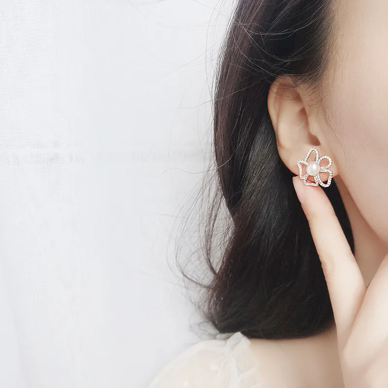 ZHENZHUAOMI Pearl Stud Earrings Women's-4