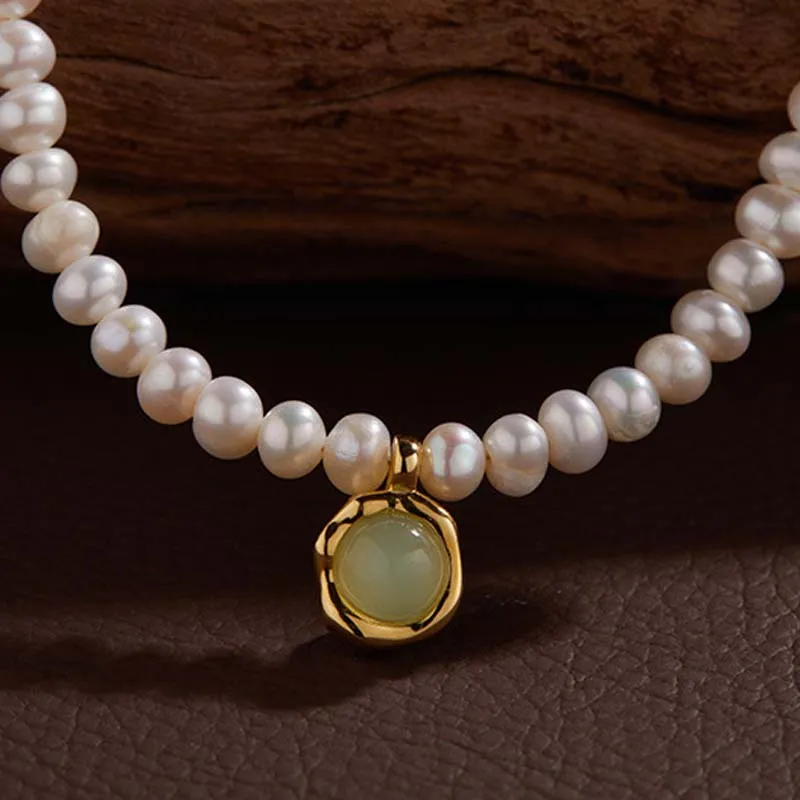 ZHENZHUAOMI Freshwater Pearl Necklaces Women's Gold-4