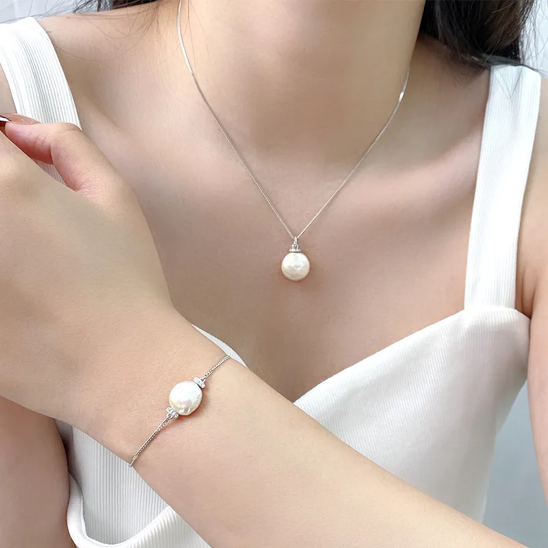 ZHENZHUAOMI Freshwater Pearl Necklaces Women's-4