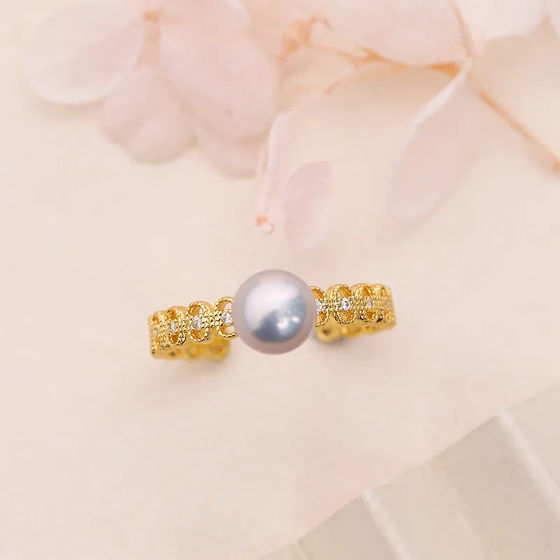ZHENZHUAOMI Freshwater Pearl Pearl Rings Women's-1