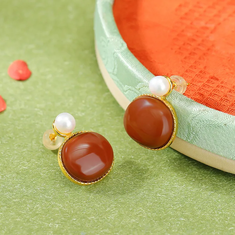 ZHENZHUAOMI Pearl Stud Earrings Women's-2