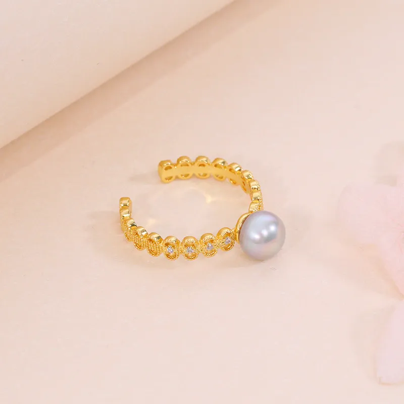 ZHENZHUAOMI Freshwater Pearl Pearl Rings Women's-4