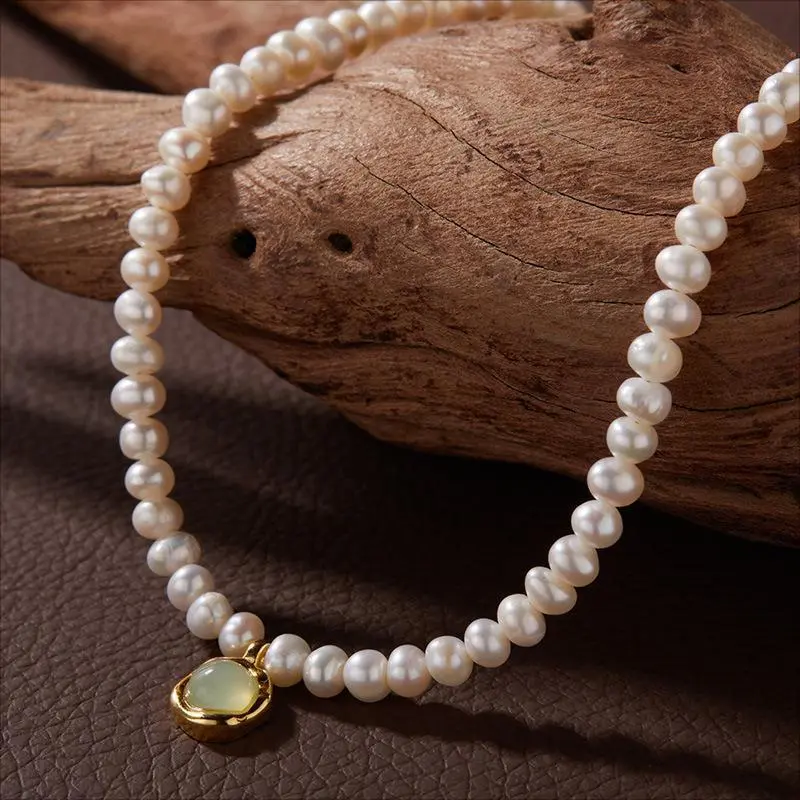 ZHENZHUAOMI Freshwater Pearl Necklaces Women's Gold-1