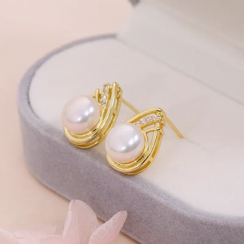 ZHENZHUAOMI Pearl Stud Earrings Women's-2