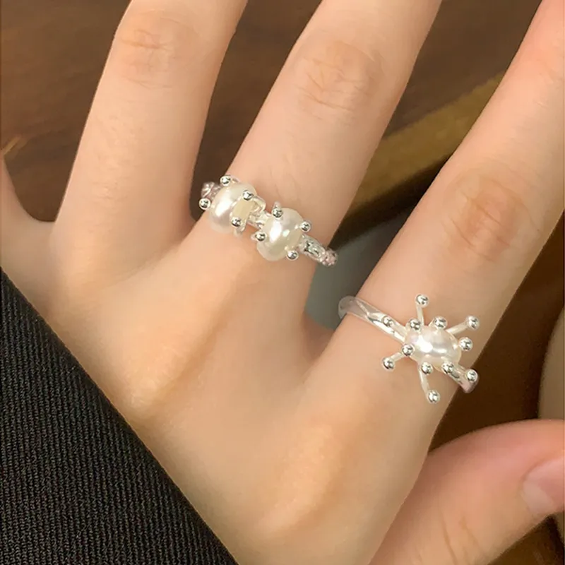 ZHENZHUAOMI Pearl Rings Women's-3