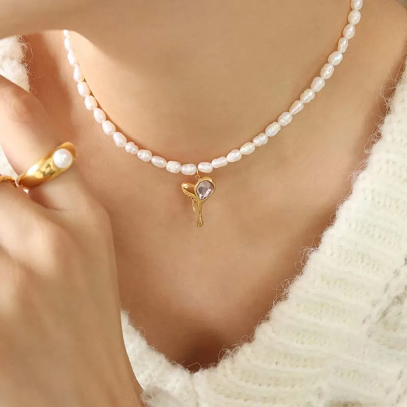 ZHENZHUAOMI Pearl Necklaces Women's-1