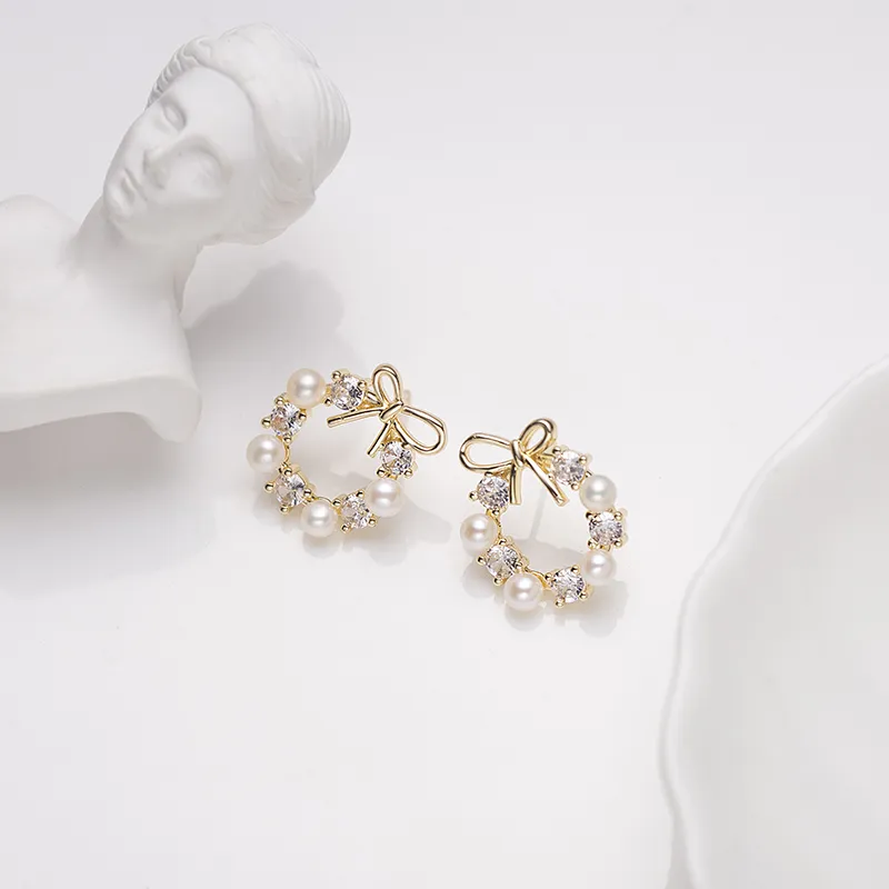 ZHENZHUAOMI Freshwater Pearl Stud Earrings Women's-2