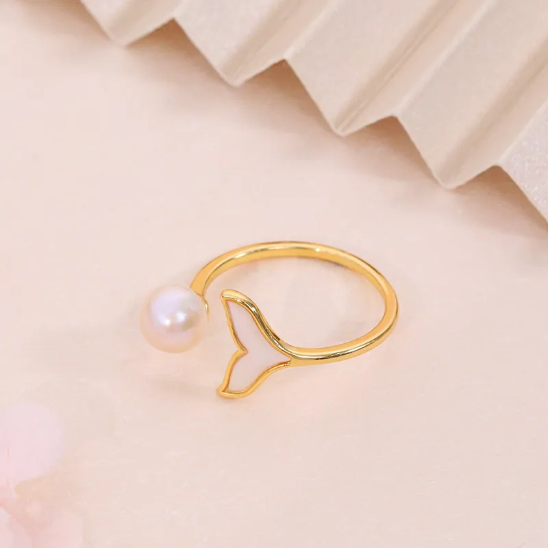 ZHENZHUAOMI Freshwater Pearl Rings Women's-4