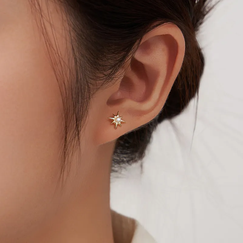 ZHENZHUAOMI Pearl Stud Earrings Women's-1