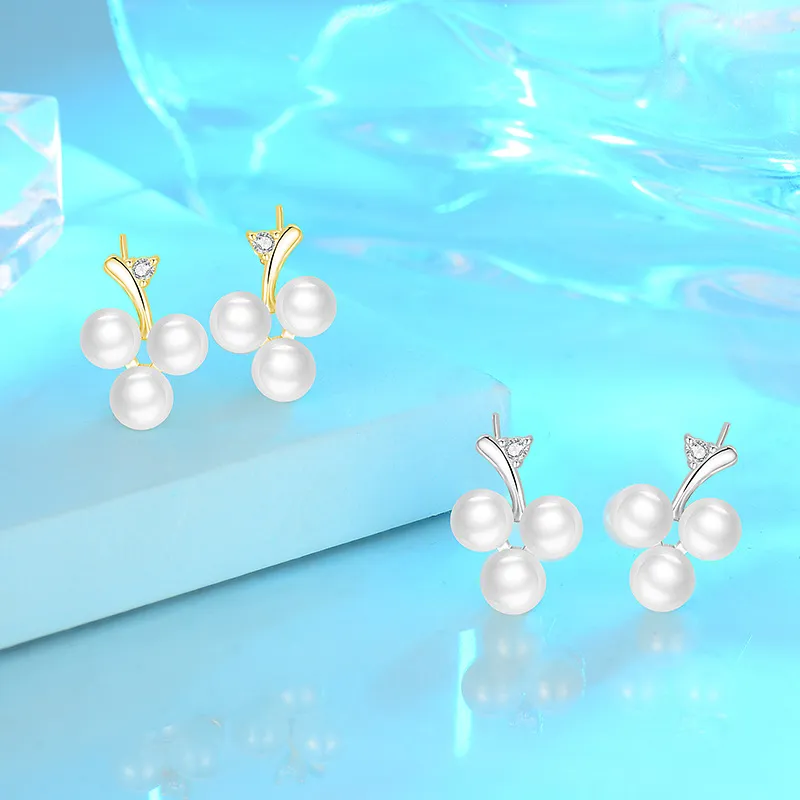 ZHENZHUAOMI Pearl Stud Earrings Women's-4