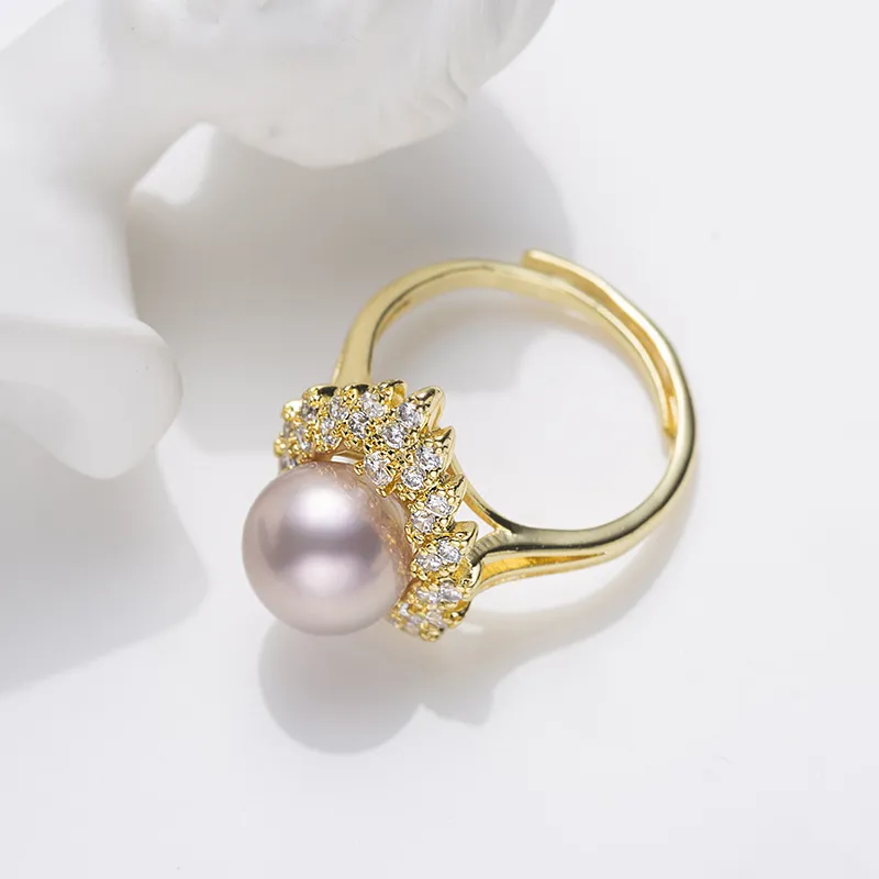 ZHENZHUAOMI Freshwater Pearl Rings Women's-2