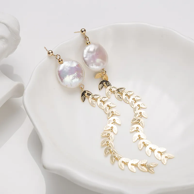 ZHENZHUAOMI Freshwater Pearl Drop Earrings Women's-1