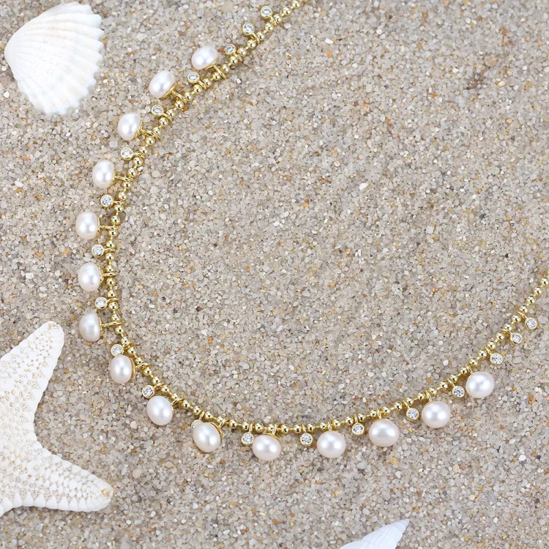 ZHENZHUAOMI Freshwater Pearl Necklaces Women's-2