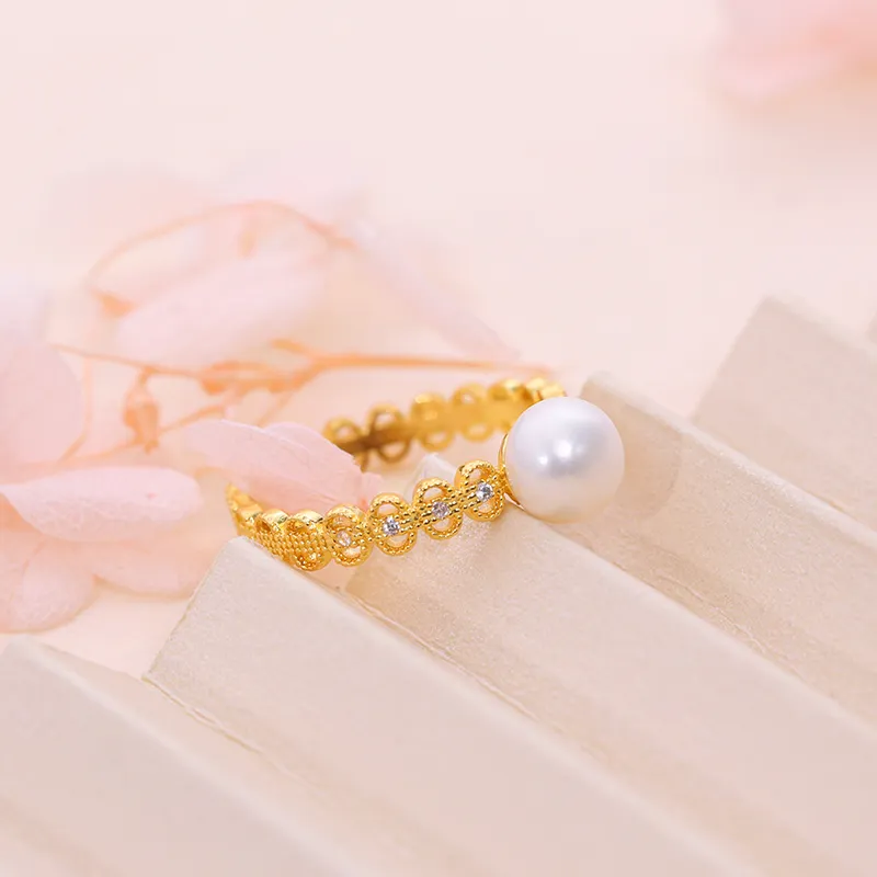 ZHENZHUAOMI Freshwater Pearl Rings Women's-1
