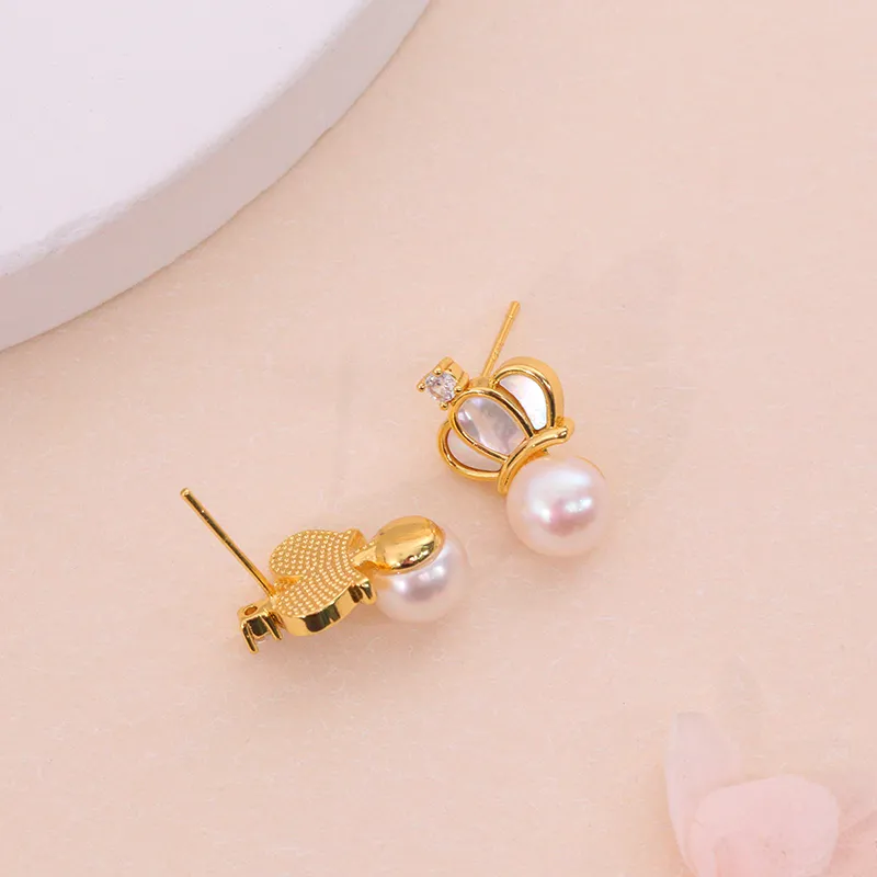 ZHENZHUAOMI Freshwater Pearl Earrings Women's-4