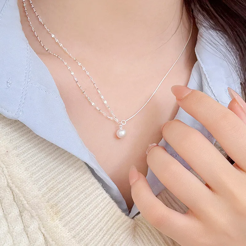 ZHENZHUAOMI Freshwater Pearl Necklaces Women's-1