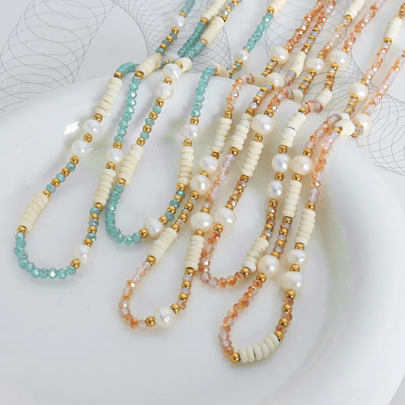 ZHENZHUAOMI Pearl Collarbone Chain Necklace Women's-7