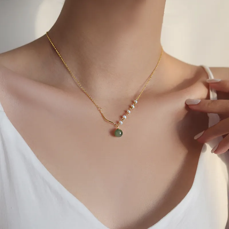 ZHENZHUAOMI Freshwater Pearl Pearl Necklace Collarbone Chain Women's-2