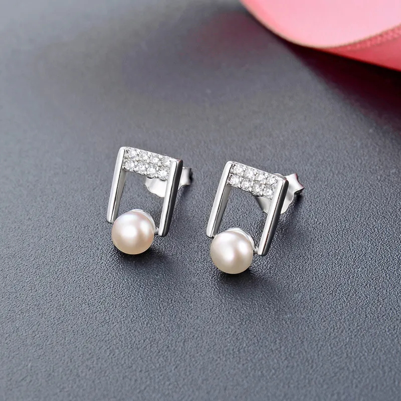 ZHENZHUAOMI Pearl Stud Earrings Women's-2