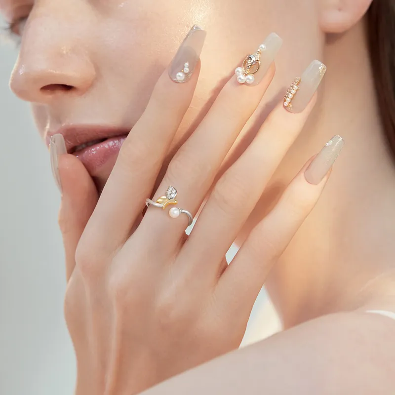 ZHENZHUAOMI Freshwater Pearl Rings Women's-2