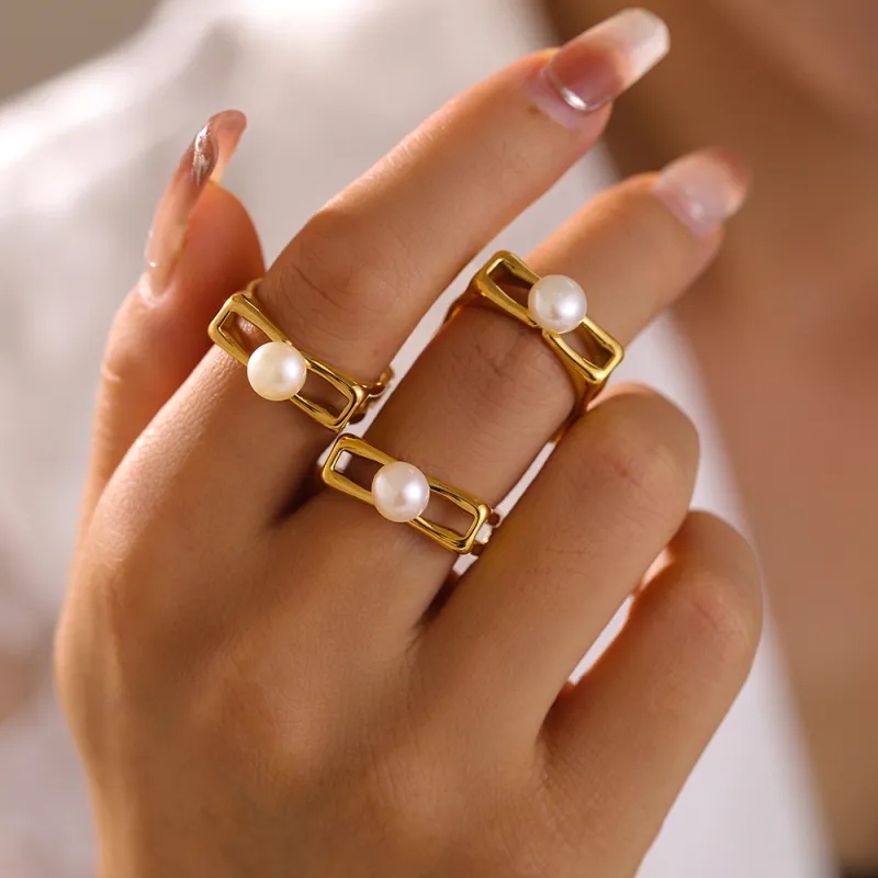 ZHENZHUAOMI Pearl Rings Women's-2