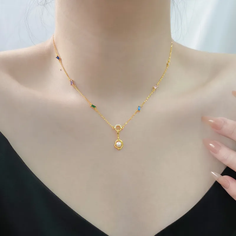 ZHENZHUAOMI Freshwater Pearl Necklaces Women's-2