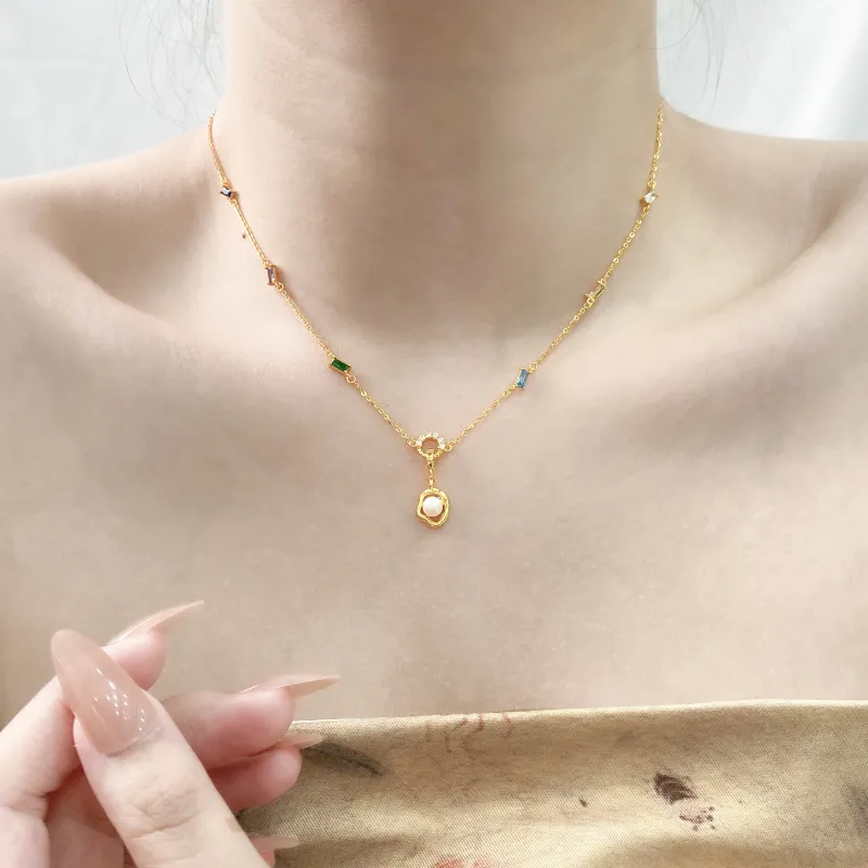 ZHENZHUAOMI Freshwater Pearl Necklaces Women's-3