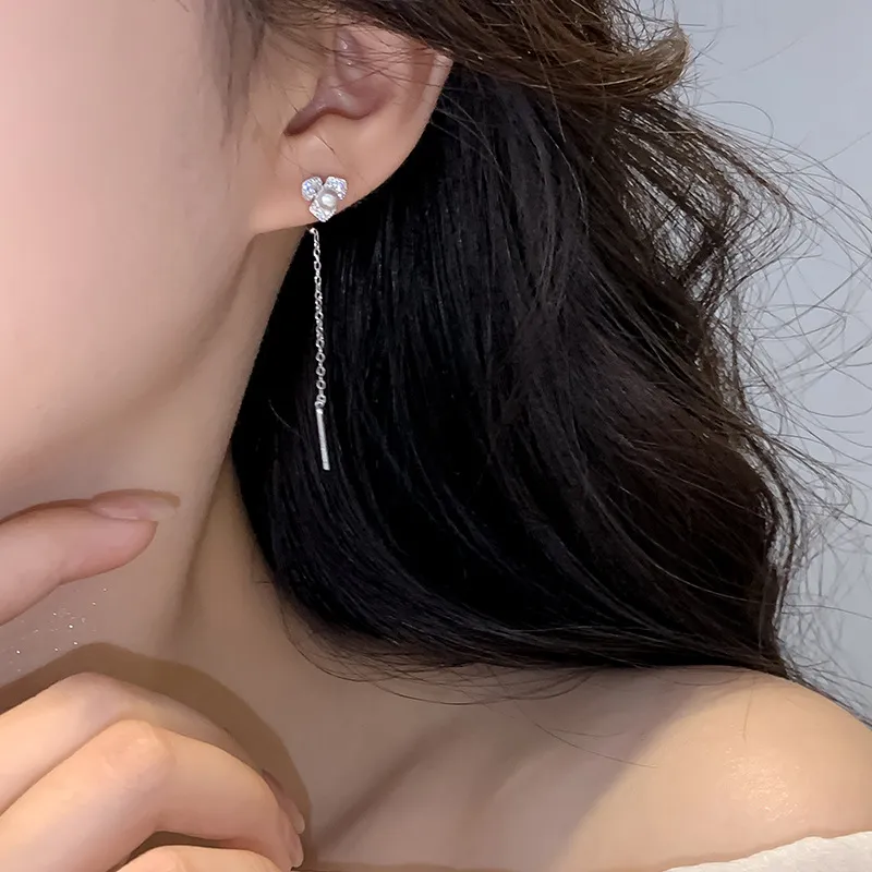 ZHENZHUAOMI Pearl Drop Earrings Women's-3