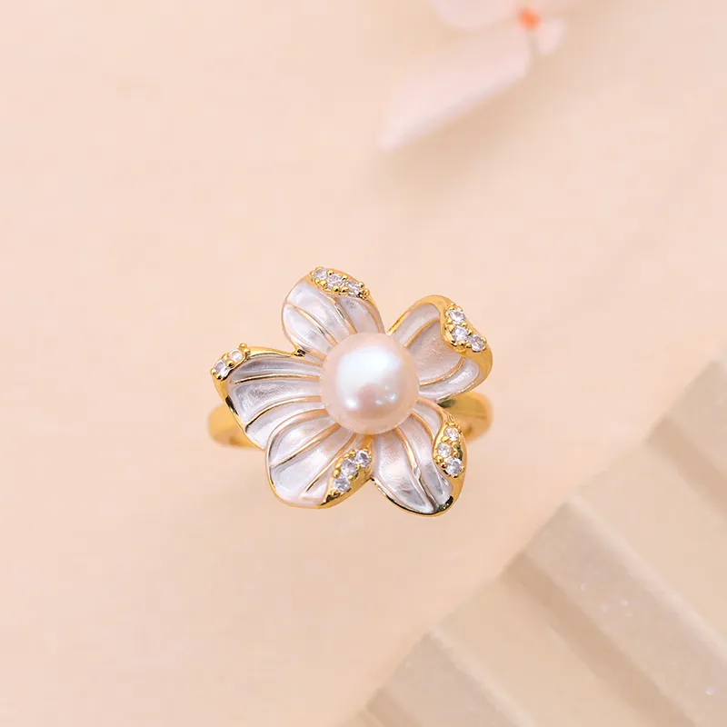 ZHENZHUAOMI Freshwater Pearl Rings Women's-2