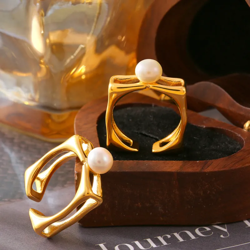 ZHENZHUAOMI Pearl Rings Women's-1