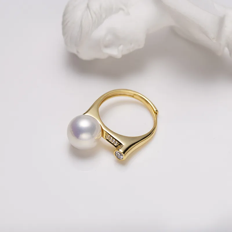 ZHENZHUAOMI Freshwater Pearl Pearl Rings Women's-4