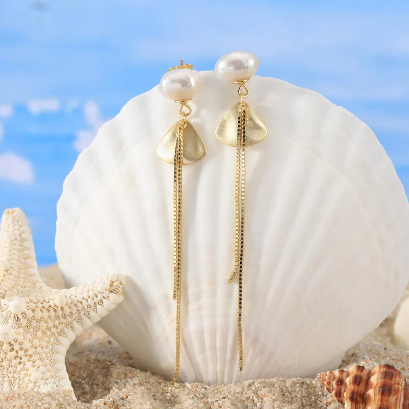 ZHENZHUAOMI Freshwater Pearl Drop Earrings Women's-2