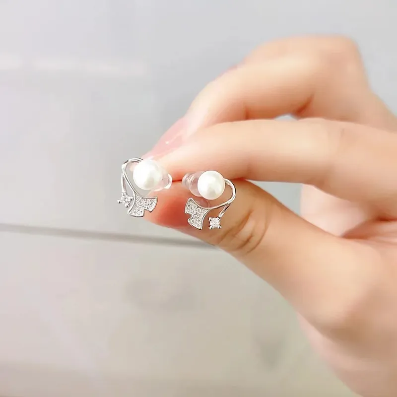 ZHENZHUAOMI Pearl Stud Earrings Women's-3