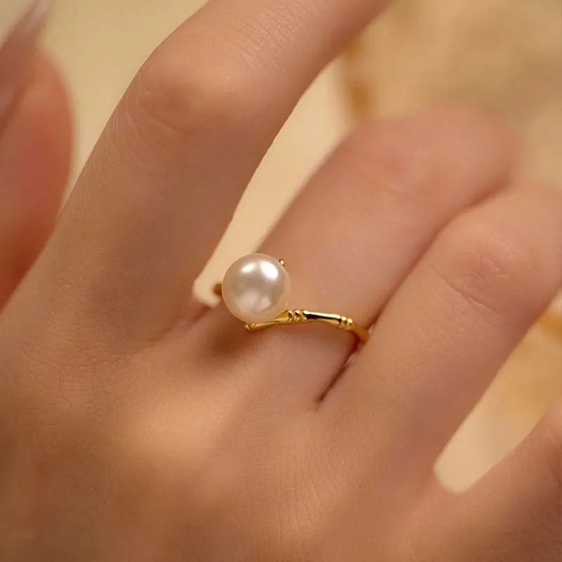 ZHENZHUAOMI Freshwater Pearl Rings Women's-3