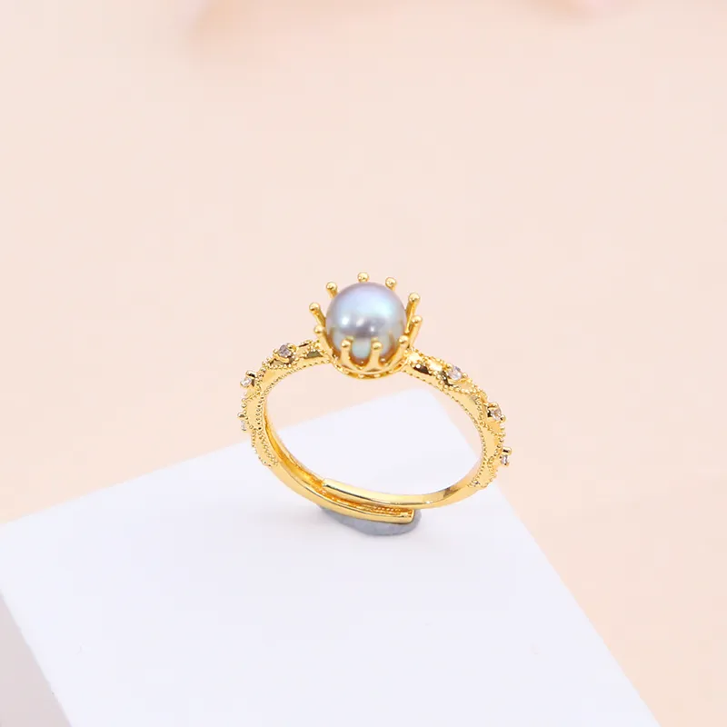 ZHENZHUAOMI Freshwater Pearl Rings Women's-3