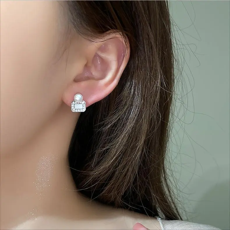 ZHENZHUAOMI Freshwater Pearl Stud Earrings Women's-1