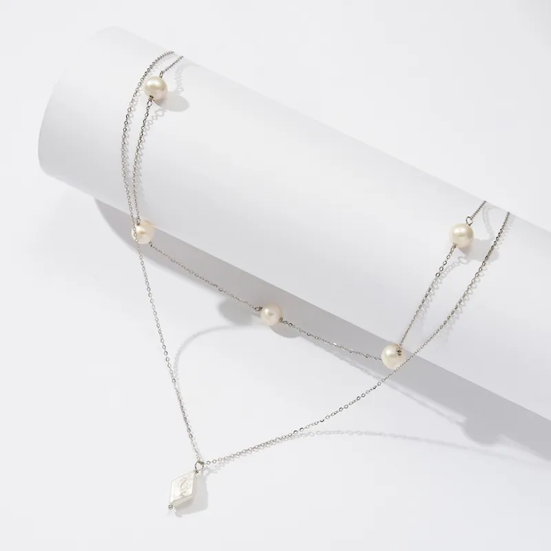 ZHENZHUAOMI Freshwater Pearl Necklaces Women's-4