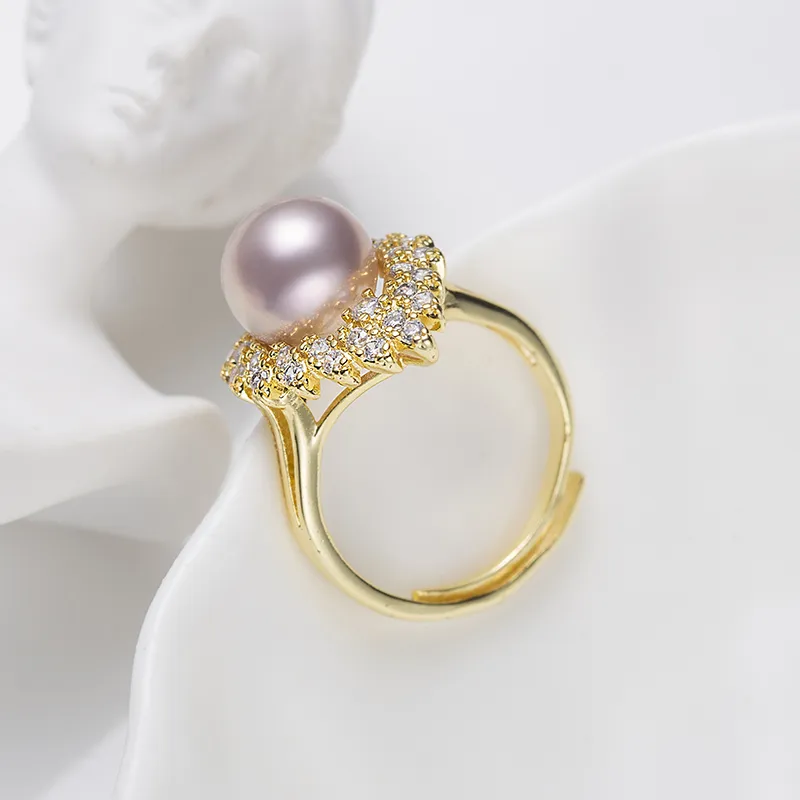ZHENZHUAOMI Freshwater Pearl Rings Women's-1