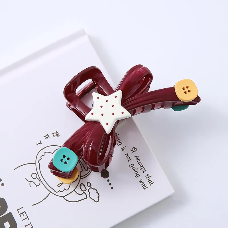 WIR ORNAMENTS Acrylic Hair Clips Women's-5