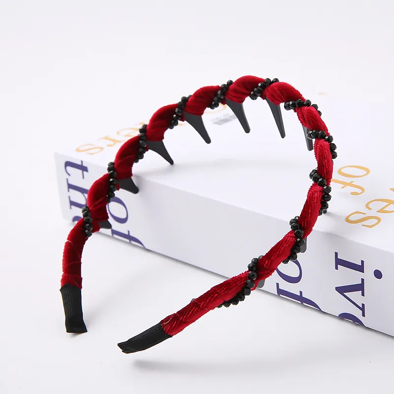 WIR ORNAMENTS Acrylic Imitation Velvet Headbands Women's-4