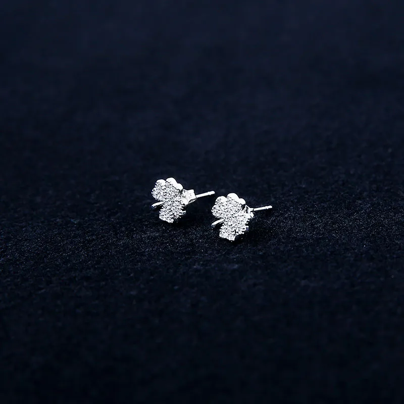WIR ORNAMENTS Gold Plated Copper Stud Earrings Women's-3