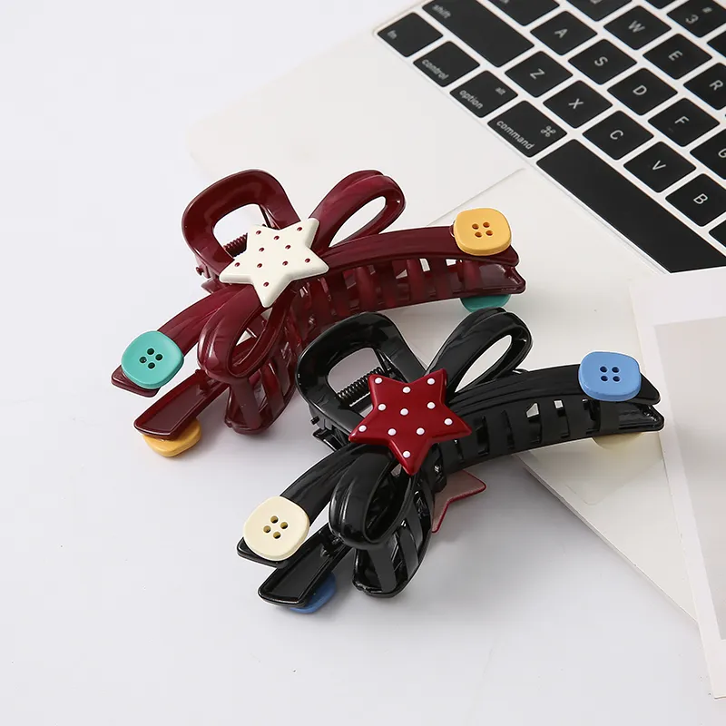 WIR ORNAMENTS Acrylic Hair Clips Women's-7
