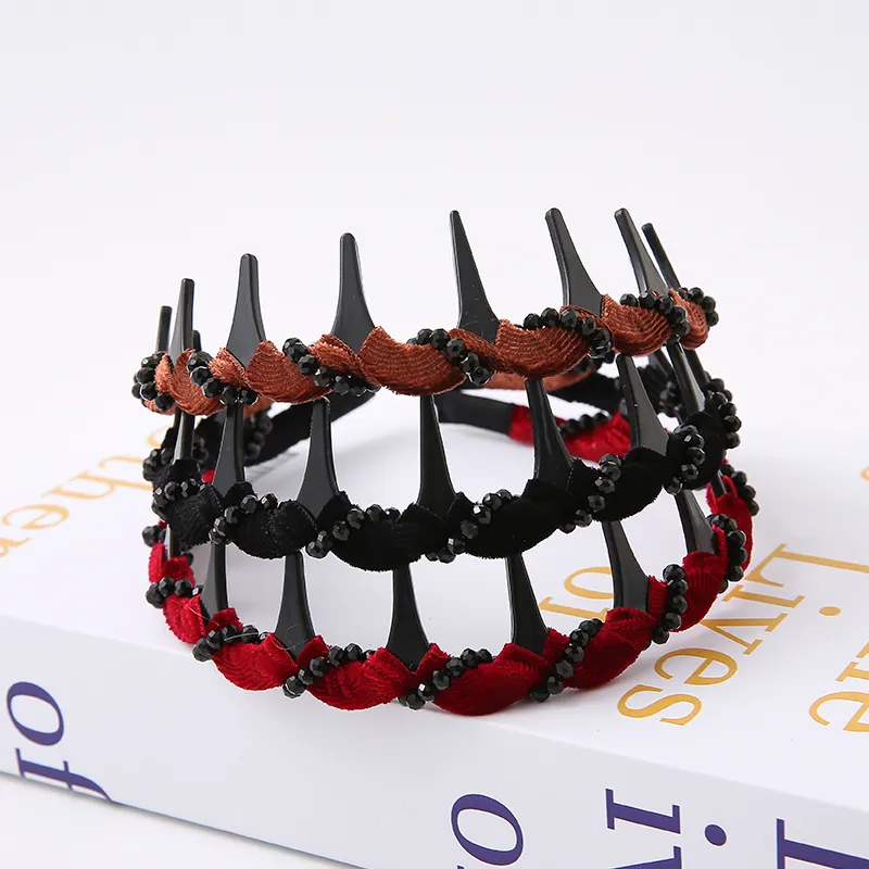 WIR ORNAMENTS Acrylic Imitation Velvet Headbands Women's-9