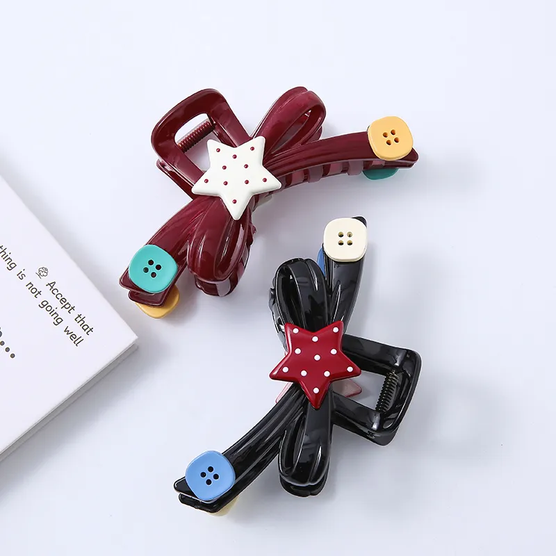 WIR ORNAMENTS Acrylic Hair Clips Women's-3
