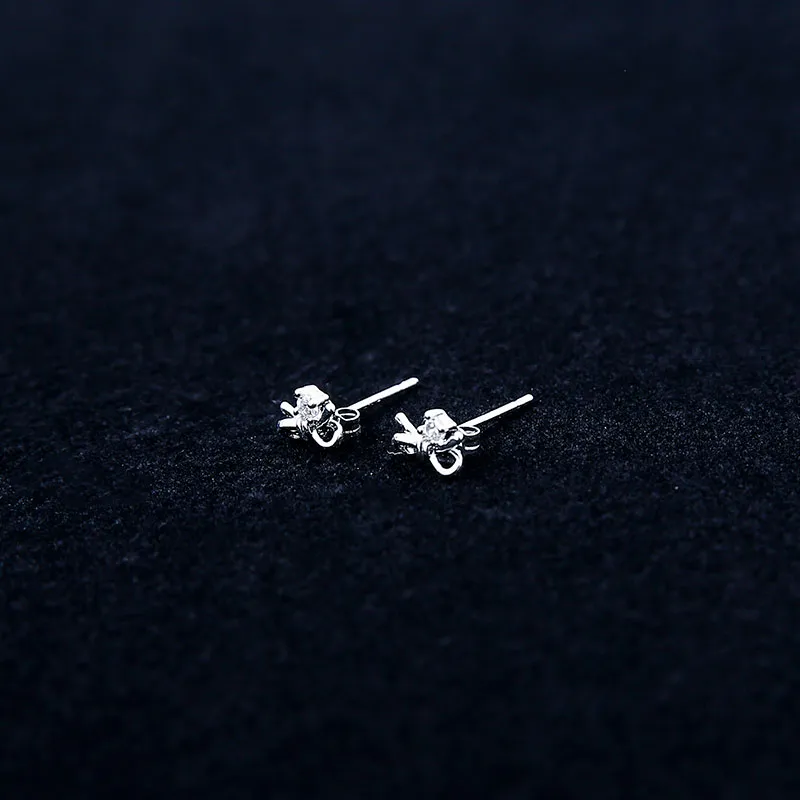 WIR ORNAMENTS Gold Plated Copper Stud Earrings Women's-4