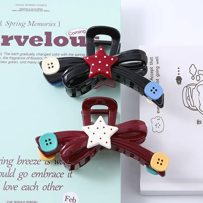 WIR ORNAMENTS Acrylic Hair Clips Women's-2