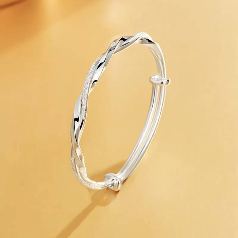 LIU GUI FU JEWELRY S999 Fine Silver Sterling Silver Bracelets Women's-5