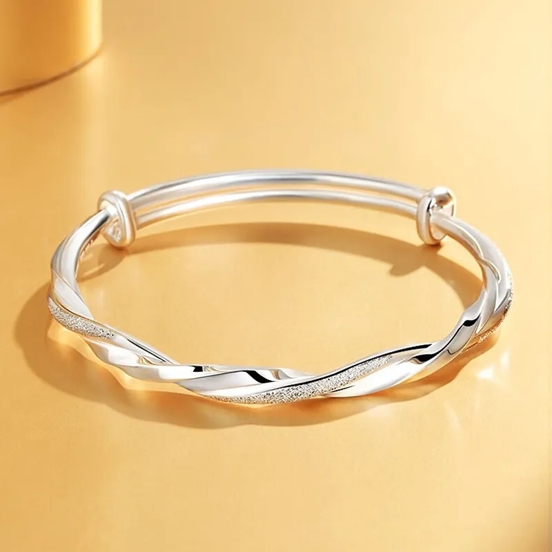LIU GUI FU JEWELRY S999 Fine Silver Sterling Silver Bracelets Women's-4
